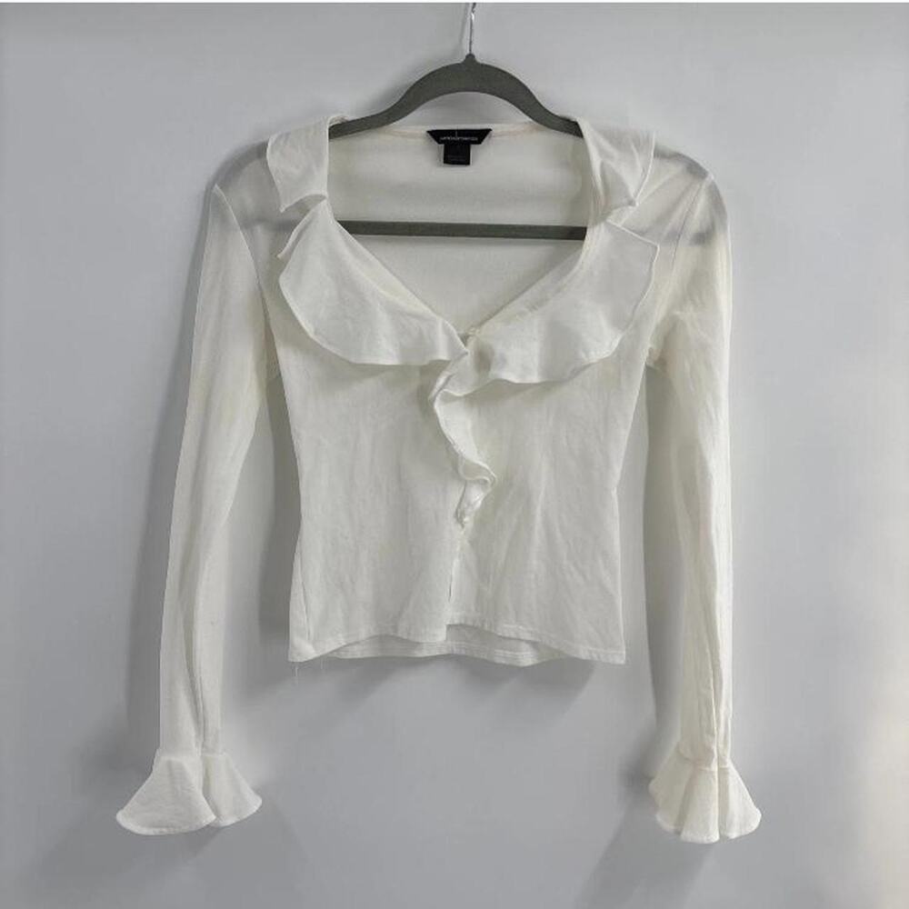 Vintage y2k moda international ruffle blouse
